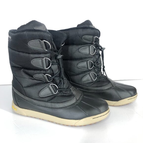 Hi-Tec‎ Talia Black Shell Puffer Waterproof Winter Snow Boots Sz 9 - Picture 2 of 15